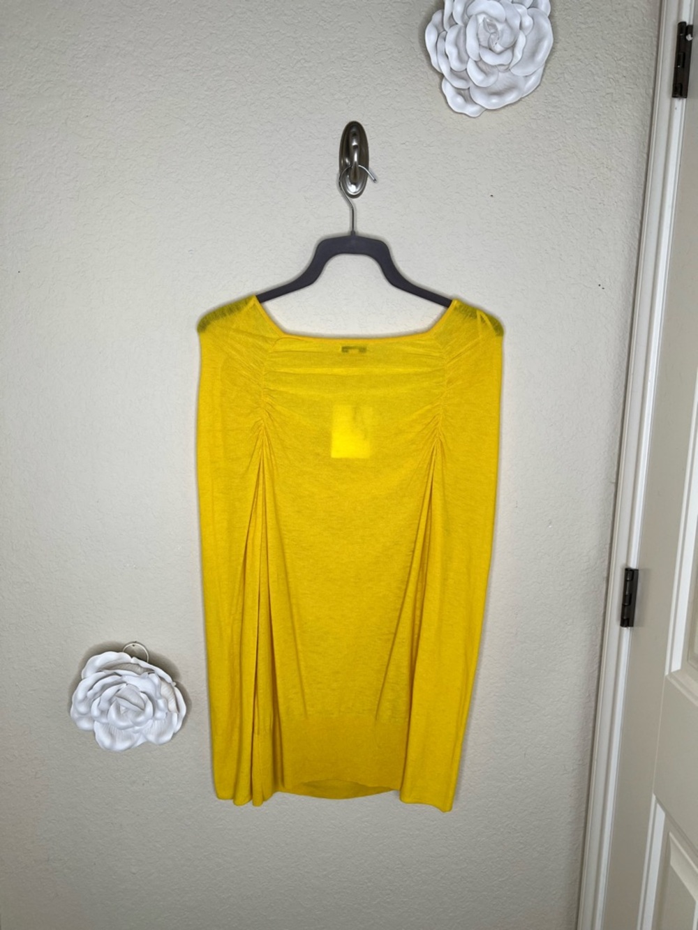 NTM Anthro Leifsdottir Marigold Draped Cowl Sweater Button Detail Boho Artsy L - Picture 12 of 16